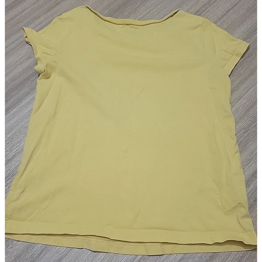 OshKosh B'gosh Girls Yellow Butterfly Graphic Tee Shirt Happy & Free Size 7